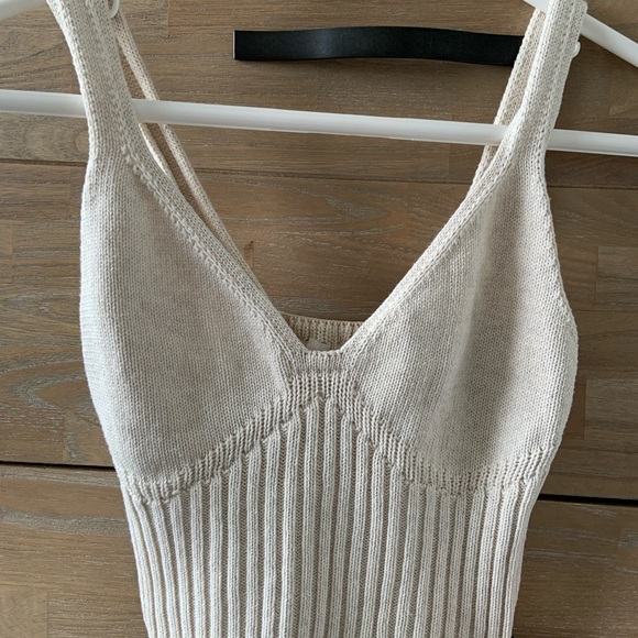 KOTN Cream Ribbed Camisole - Picture 3 of 6
